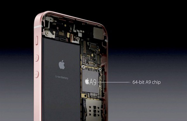 iPhone SE sở hữu sức mạnh đáng nể với bộ vi xử lý A9.
