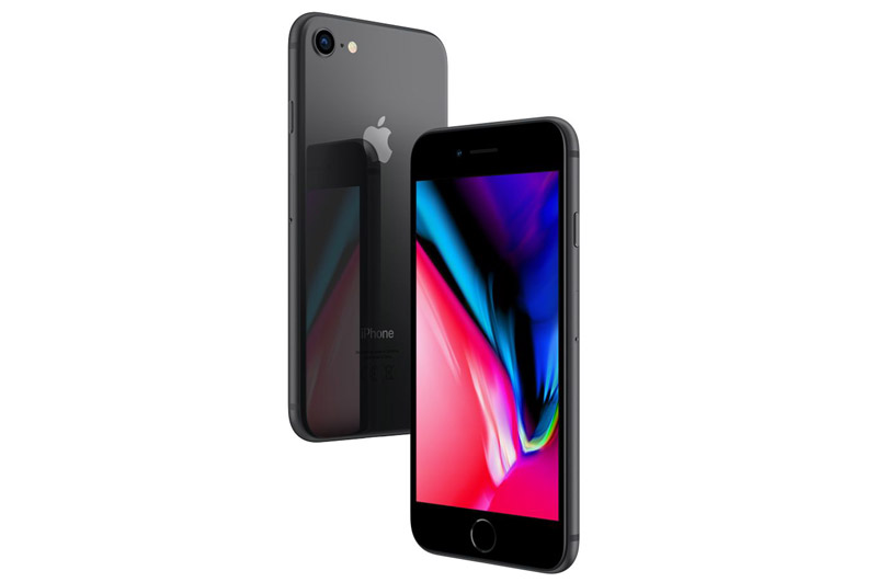 iPhone 8 sử dụng khung viền bằng nhôm, 2 bề mặt phủ kính cường lực. Kích thước của máy lần lượt là 138,4x67,3x7,3 mm, trọng lượng 148 g. 