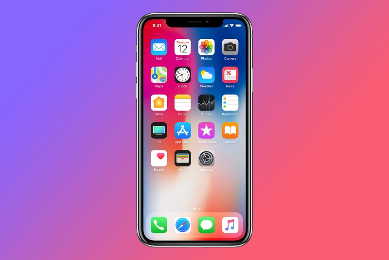 iPhone X sử dụng màn hình Super AMOLED với kích thước 5,8 inch, độ phân giải 2.436x1.125 pixel, mật độ điểm ảnh 458 ppi. Màn hình này được tích hợp công nghệ HDR10, True Tone, 3D Touch. Đồng thời, iPhone X sở hữu thiết kế với viền màn hình siêu mỏng, chiếm 82,9% diện tích mặt trước.