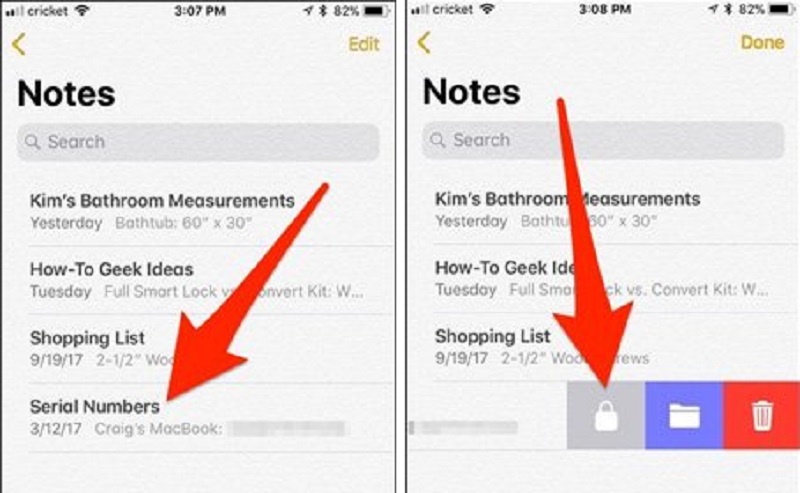 Hướng dẫn cài đặt mật khẩu cho ứng dụng Notes trên iOS 11