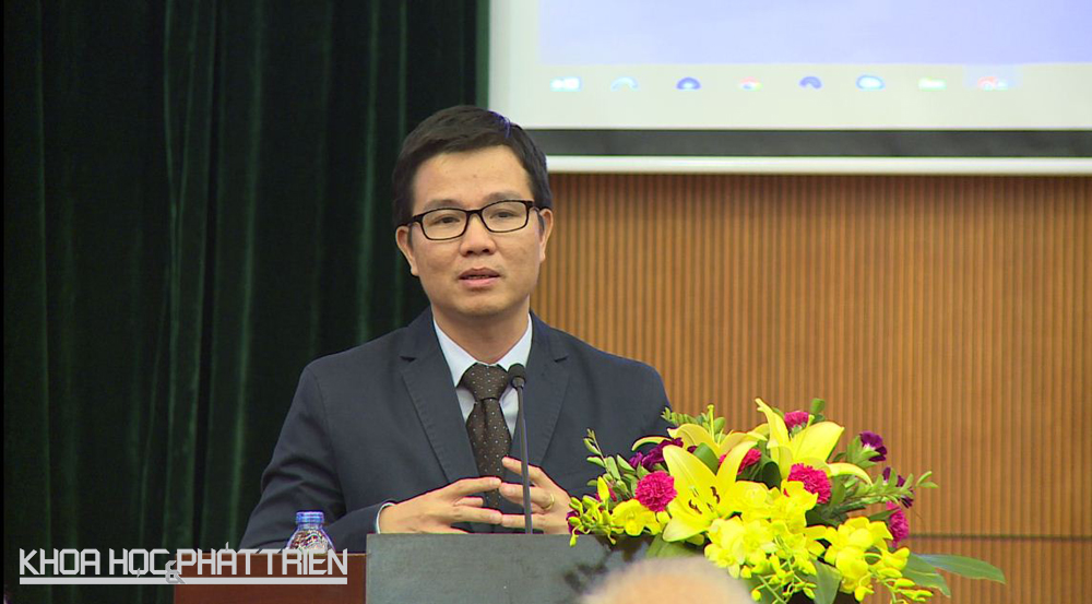 Ông Lương Văn Thắng - Giám đốc Ban quản lý dự án FIRST phát biểu tại hội thảo. 