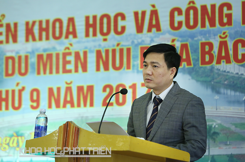 Ông Vũ Việt Văn phát biểu tại hội nghị. Ảnh: Lê Loan.