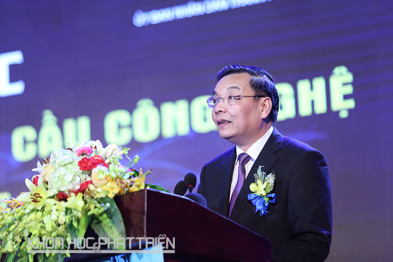 Bộ trưởng Chu Ngọc Anh phát biểu khai mạc sự kiện. Ảnh: Loan Lê.