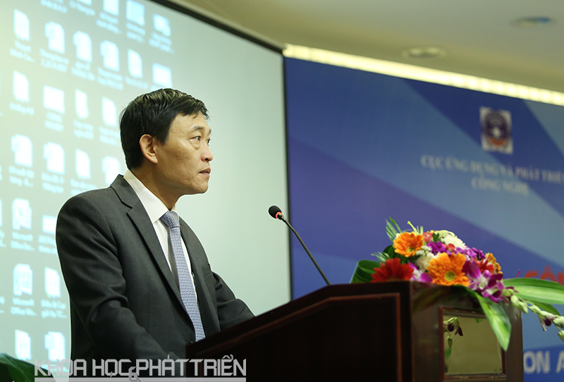  Thứ trưởng Bộ KH&CN Trần Văn Tùng phát biểu tại sự kiện. 