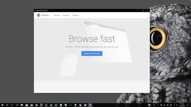 Ứng dụng trình duyệt Google Chrome trên Windows Store trước khi bị Microsoft phũ phàng gỡ bỏ.