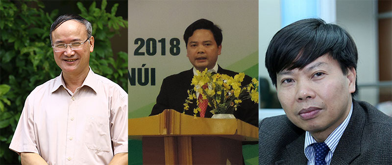Từ trái sang: TS Nguyễn Văn Liễu, ông Nguyễn Thế Ích, ông Nguyễn Đức Kiên