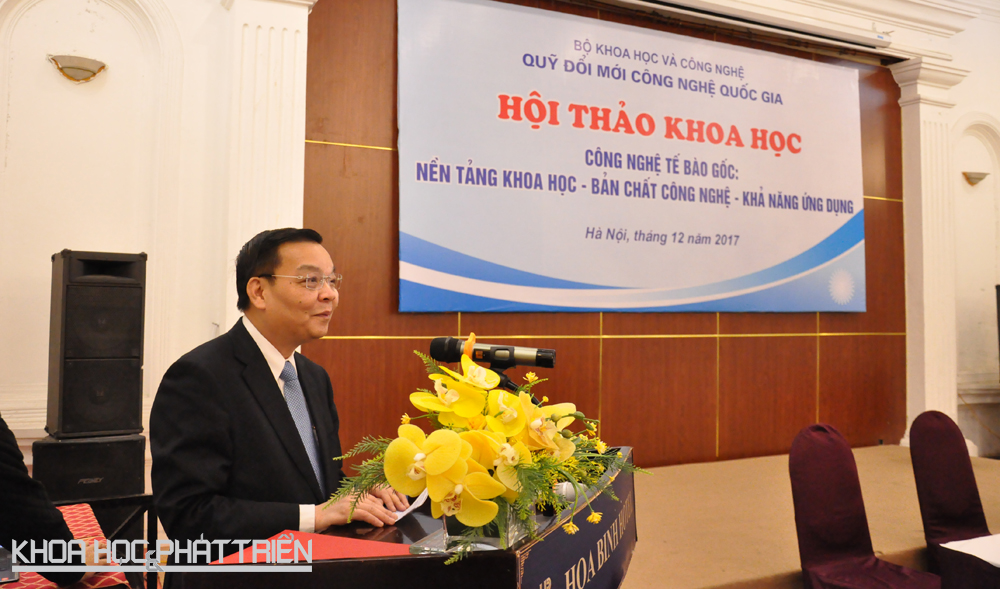Bộ trưởng Chu Ngọc Anh phát biểu tại hội thảo.