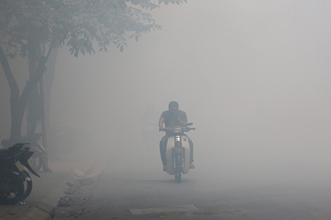 Trong năm 2016, Tp Hà Nội có tới 282/365 ngày không khí bị đánh giá ở mức ô nhiễm.