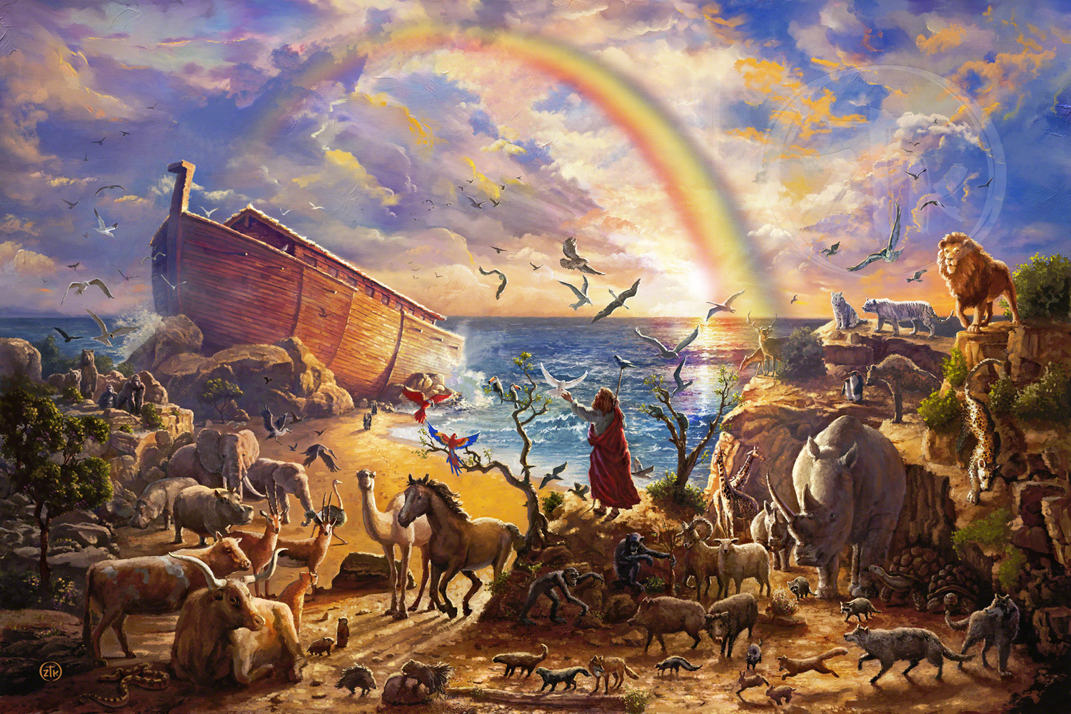 Con tàu Noah vượt đại hồng thủy được nhiều người tin là sự kiện lịch sử có thật. Ảnh: CV Art and Frame 