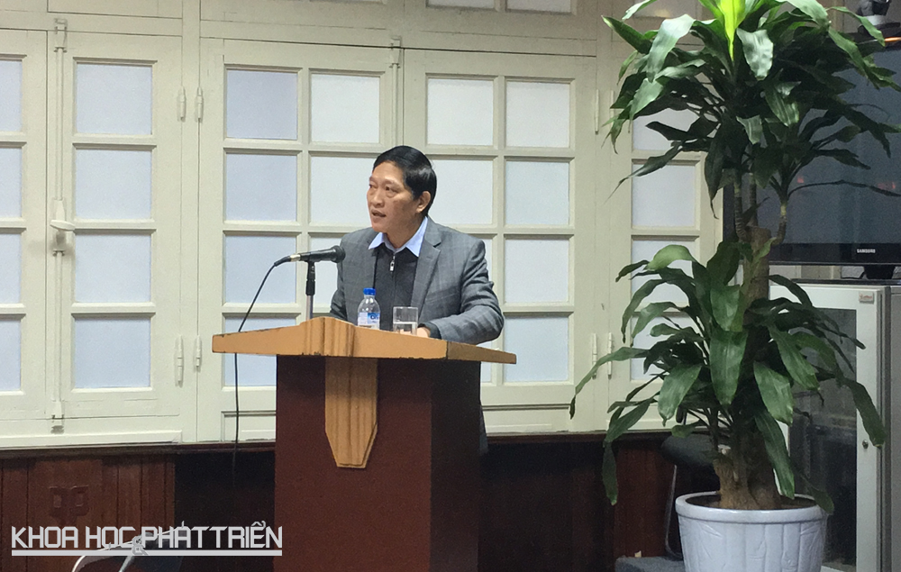 Thứ trưởng Trần Văn Tùng phát biểu tại hội thảo. Ảnh: NV