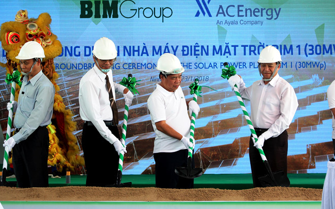   Khởi công dự án điện mặt trời đầu tiên tại Ninh Thuận. Ảnh: Tuấn Kiệt.