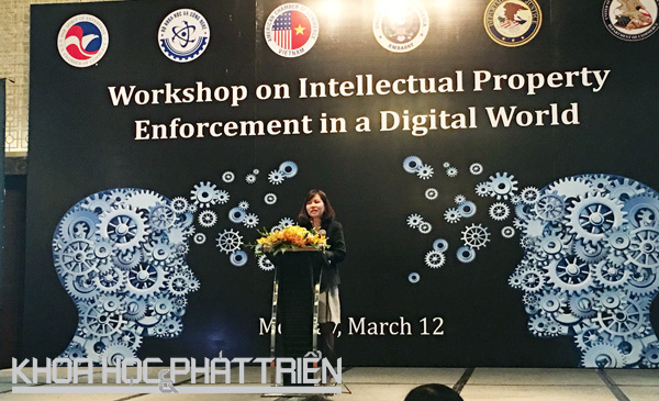 Bà Nguyễn Như Quỳnh - Phó Chánh thanh tra Bộ KH&CN phát biểu tại hội thảo