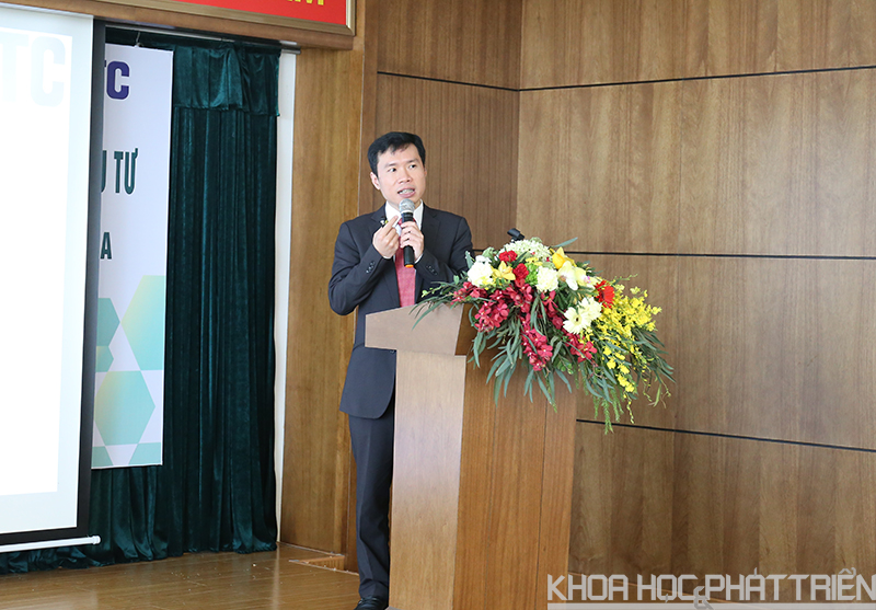 Ông Hà Mạnh Hùng phát biểu tại lễ trao chứng nhận đầu tư. Ảnh: Bích Ngọc.
