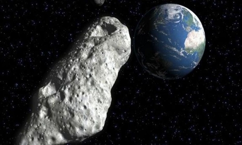 Tiểu hành tinh 2018 GE3 bay lướt qua Trái Đất hôm 16/4. Nguồn: Texas A&M. 