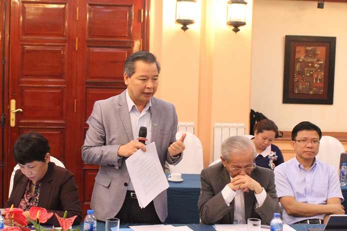 GS.TS Phạm Quang Minh đề nghị chấp nhận các chương sách nếu được xuất bản ở một số NXB uy tín. Ảnh: Bảo Như 