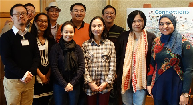 Đoàn đại biểu đại diện Campuchia, Nhật Bản, Malaysia, Philipines, Đài Loan, Thái Lan và Việt Nam đến dự hội nghị thường niên của Viện Hàn lâm Khoa học trẻ Toàn cầu.