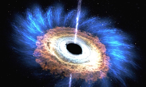 Hố đen phát triển nhanh nhất trong vũ trụ cách chúng ta khoảng 12 tỷ năm ánh sáng. Ảnh: NASA.