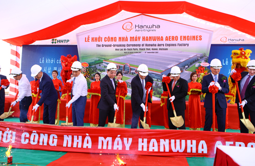 Nhiều dự án đầu tư lớn được khởi công xây dựng tại Khu CNC Hòa Lạc. Ảnh: VGP/Thu Cúc