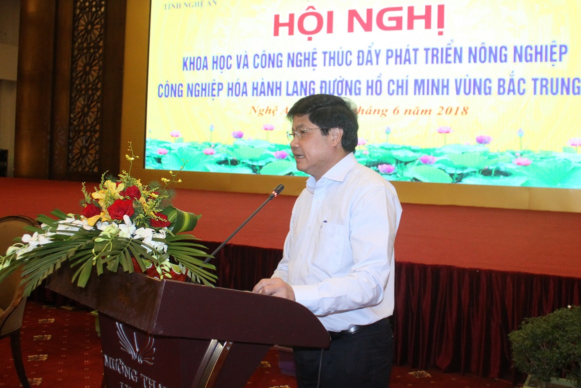 Ông Lê Quốc Doanh, Thứ trưởng Bộ Nông nghiệp và Phát triển nông thôn phát biểu tại Hội nghị. Ảnh: TTTT Khoa học công nghệ