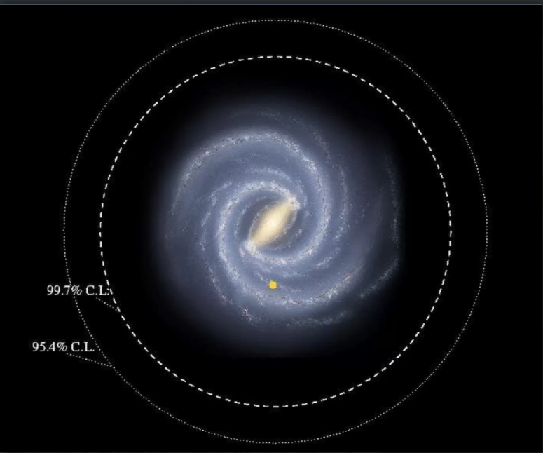 Đường kính đĩa thiên hà của Ngân Hà trên thực tế lớn hơn nhiều so với chúng ta vẫn nghĩ. Ảnh: R. Hurt, SSC-Caltech, NASA/JPL-Caltech 