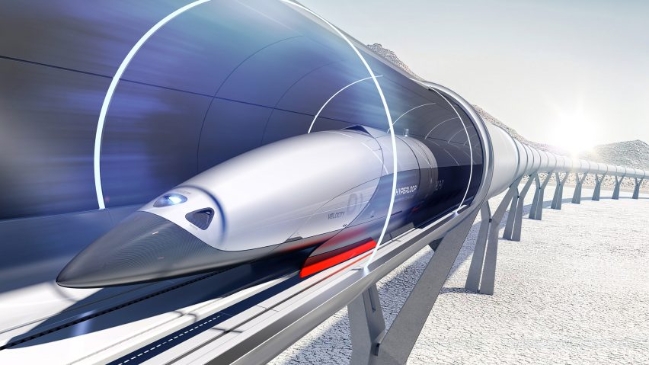 Hình ảnh đồ họa mô phỏng một hệ thống Hyperloop - Ảnh: Internet