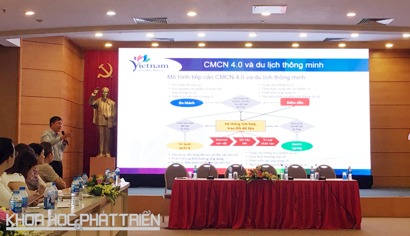 Ông Vũ Quốc Trí chia sẻ về kế hoạch phát triển của du lịch Việt Nam trong cuộc CM 4.0. Ảnh: Ngọc Vũ