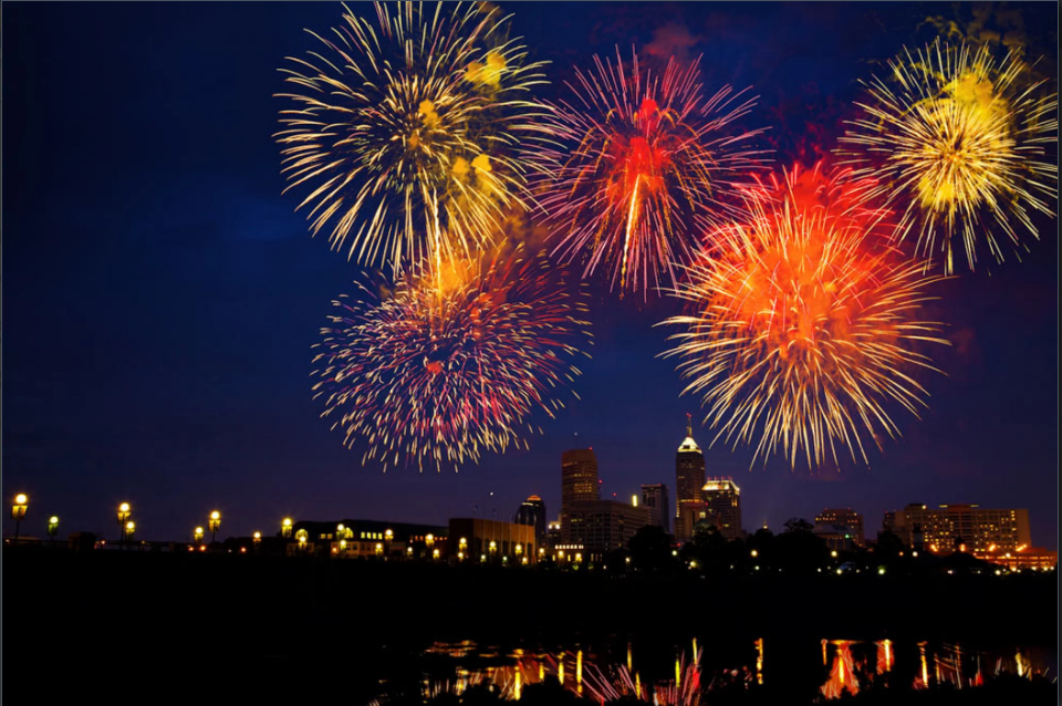 Bắn pháo hoa mừng ngày lễ Độc lập ở Mỹ. Ảnh: Alexey Stiop | Dreamstime.com.
