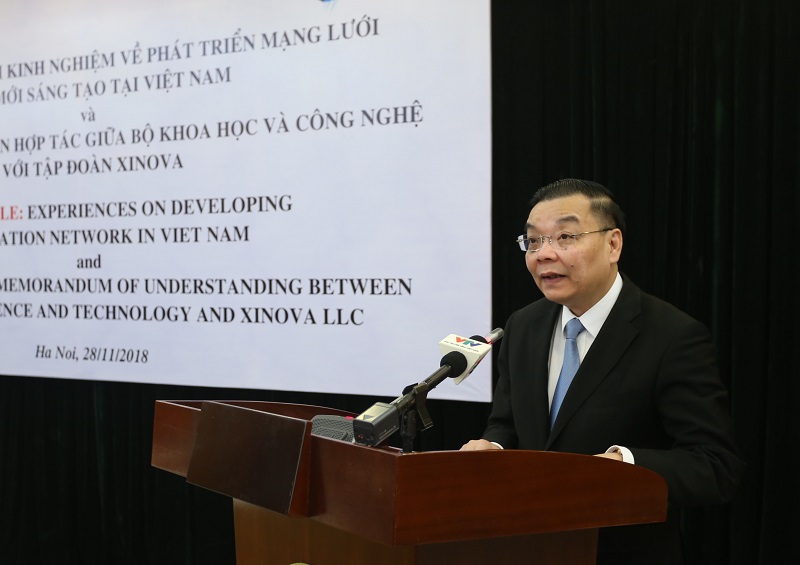 Bộ trưởng Bộ KH&CN Chu Ngọc Anh phát biểu tại lễ ký kết