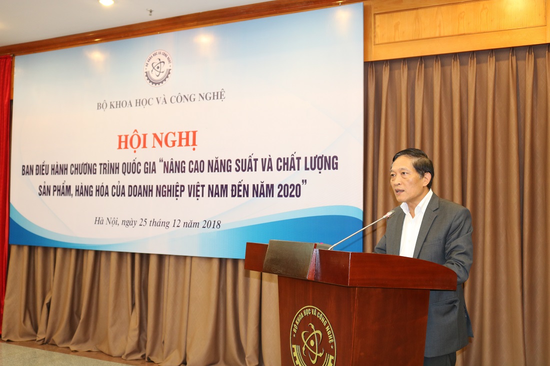 Thứ trưởng Bộ KH&CN Trần Văn Tùng phát biểu tại Hội nghị. Nguồn: vietq