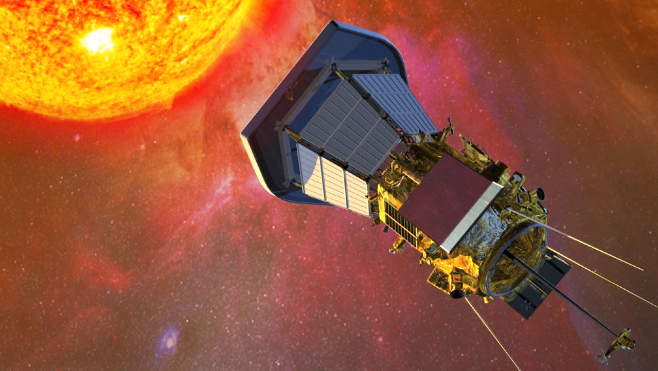 Tàu thăm dò Parker của NASA tiếp cận Mặt trời. Ảnh: NASA
