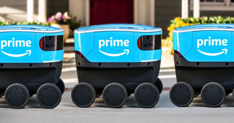 Robot giao hàng của Amazon. Ảnh: Amazon. 