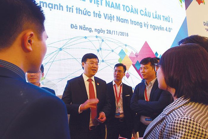 Các đại biểu tại Diễn đàn Trí thức trẻ Việt Nam toàn cầu 2018. Ảnh: Tấn Lực