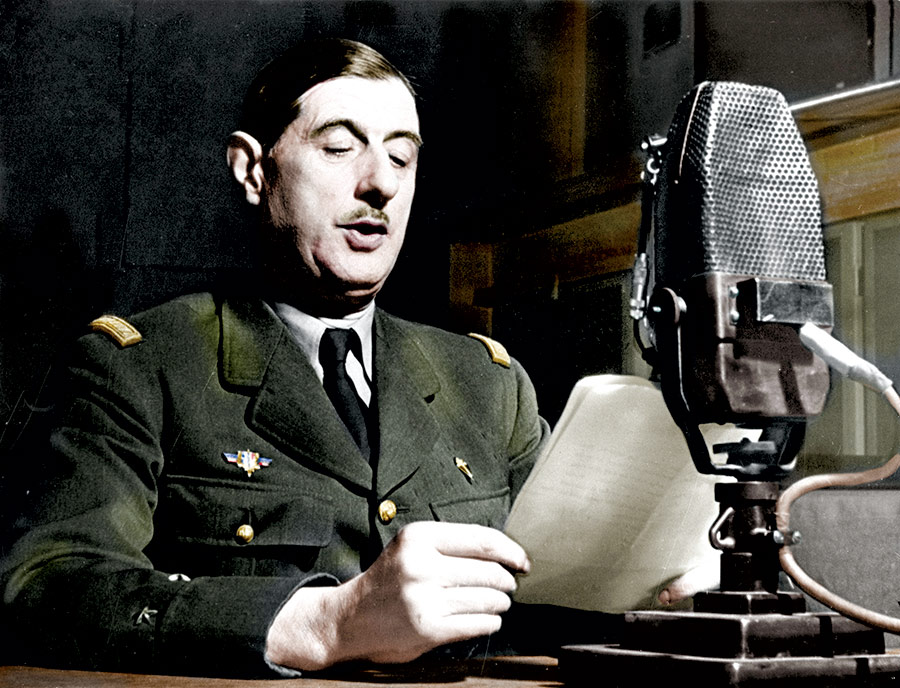 Charles de Gaulle trong bài phát biểu trên BBC ngày 18/6/1940. Ảnh: BBC.