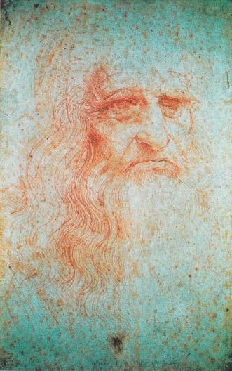 Leonardo da Vinci (1452-1519), tự-họa, có lẽ vẽ từ năm 1510 đến 1515. Ông sinh ngày 15/4/1452 tại thành phố Vinci vùng Tuscany, Ý, và mất ngày 2/5/1519 tại Château d’Amboise, Pháp. Mộ của ông hiện nay nằm tại nhà nguyện St. Hubert của Château d’Amboise.