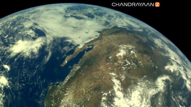 Hình ảnh được tàu Chandrayaan-2 gửi về. (Nguồn: The Weather Channel)