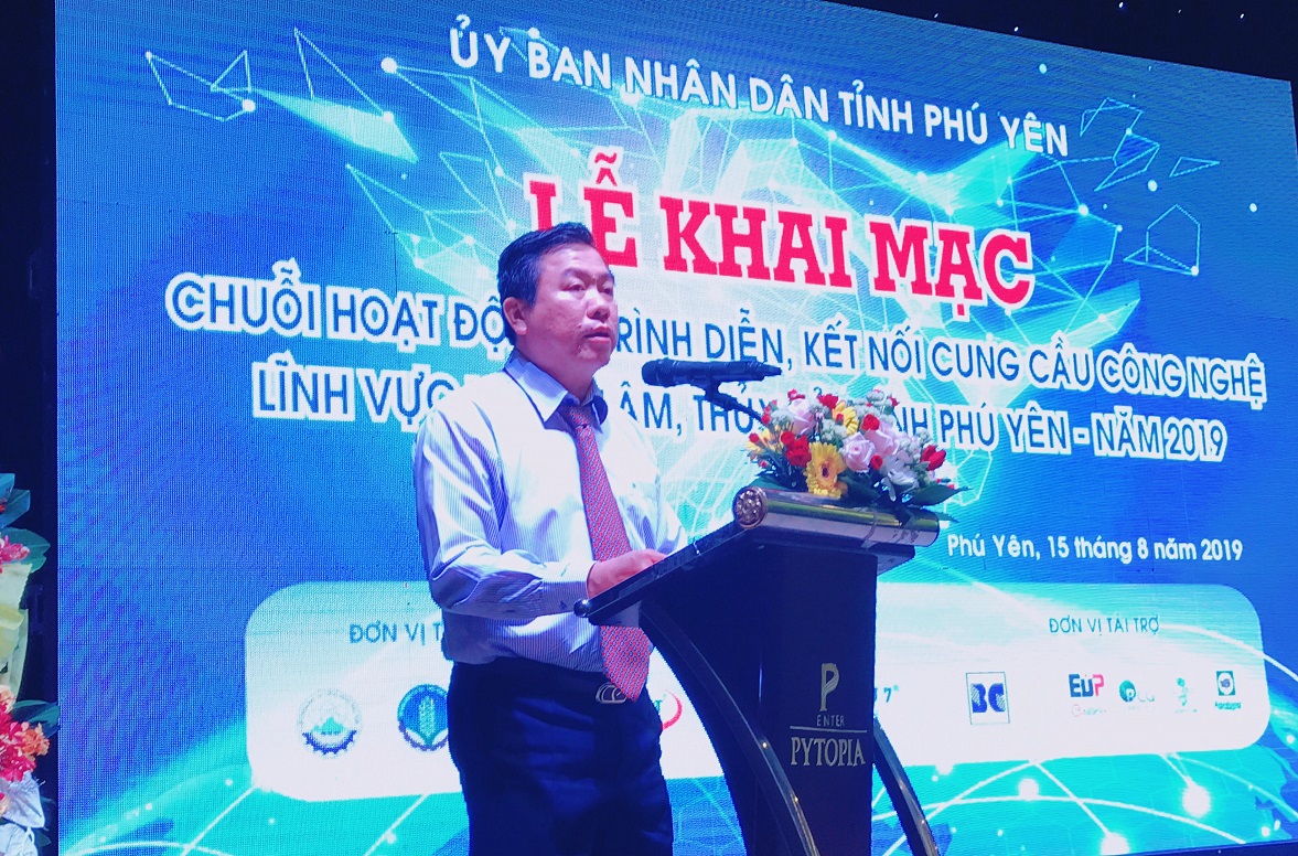 Đồng chí Trần Hữu Thế, Ủy viên Ban Thường vụ Tỉnh ủy, Phó Chủ tịch UBND tỉnh Phú Yên phát biểu khai mạc 