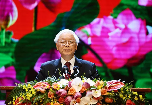 Tổng bí thư, Chủ tịch nước Nguyễn Phú Trọng trong buổi lễ