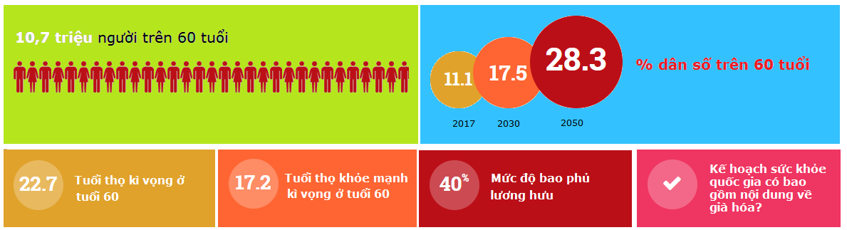 Số liệu tổng quát về già hóa ở Việt Nam