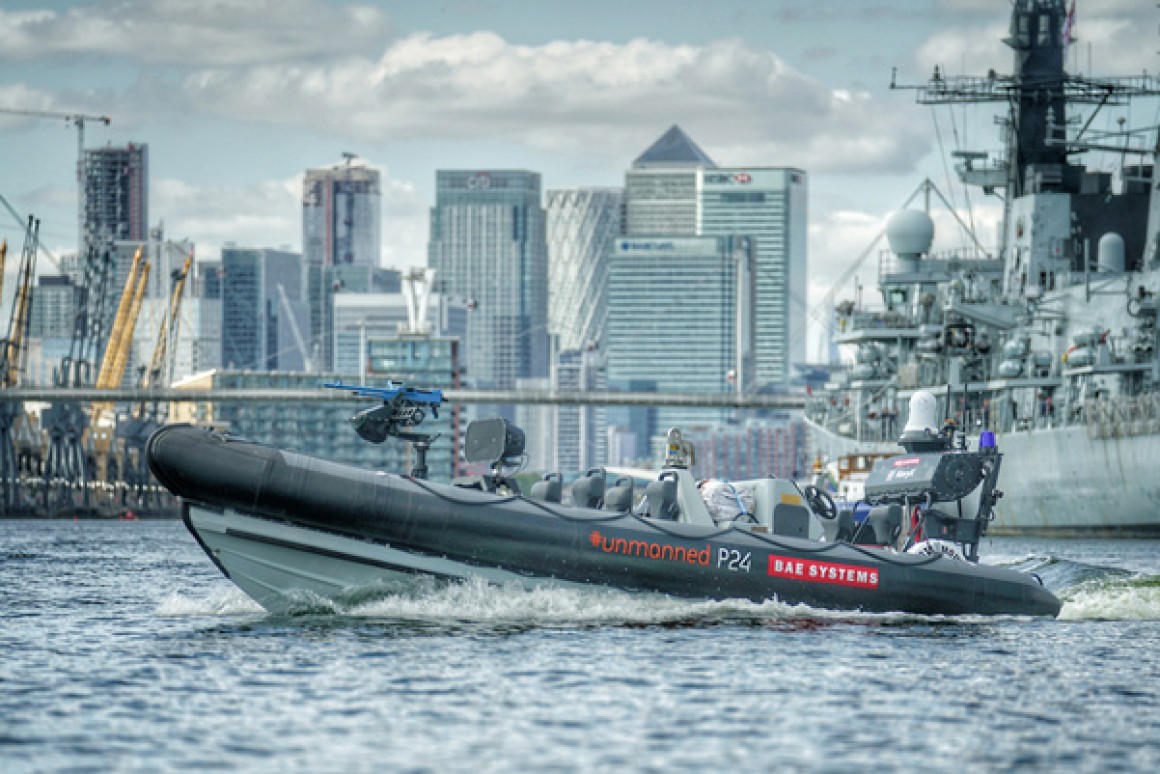 Xuống P24 RIB không người lái sẽ được tích hợp cùng các chiến hạm của Hải quân Hoàng gia Anh. Ảnh: BAE Systems. 