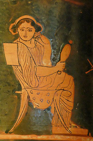 Một thiếu nữ người La Mã​ đang soi gương. Ảnh: Wikimedia.