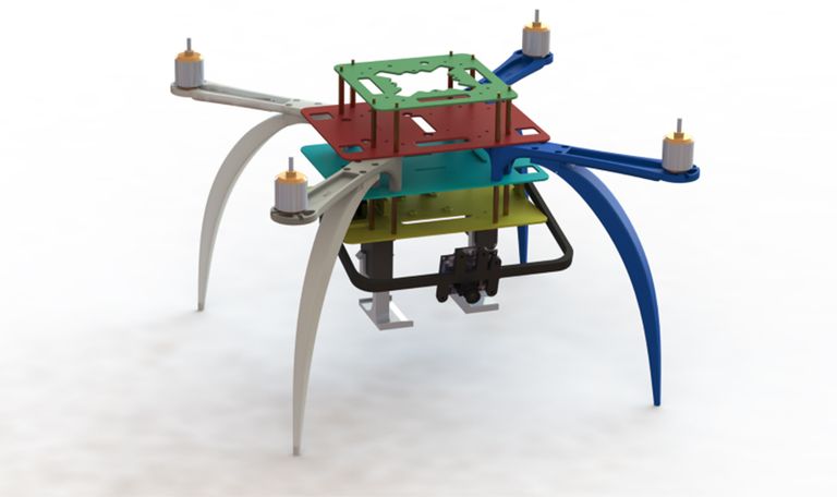 Chiếc drone có thiết kế 4 cánh, nhỏ gọn, dễ dàng được cất trong cốp xe. Ảnh: Ford. 