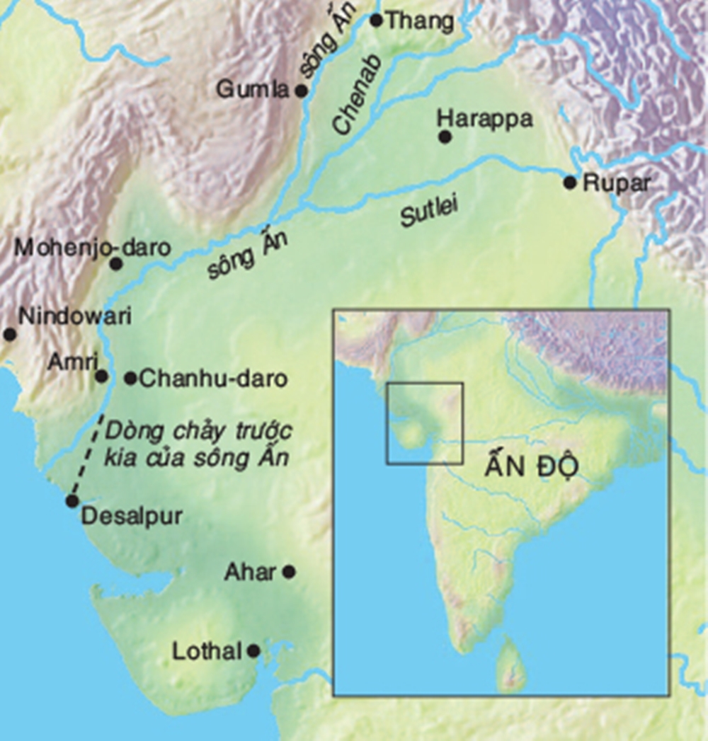 Các di chỉ của nền văn minh lưu vực sông Ấn. Ảnh: Wikimedia.