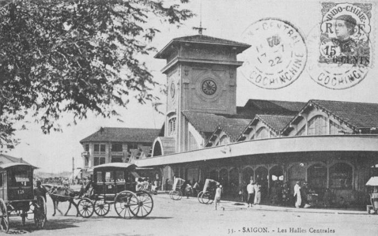Chợ Bến Thành, Sài Gòn thời thuộc địa.