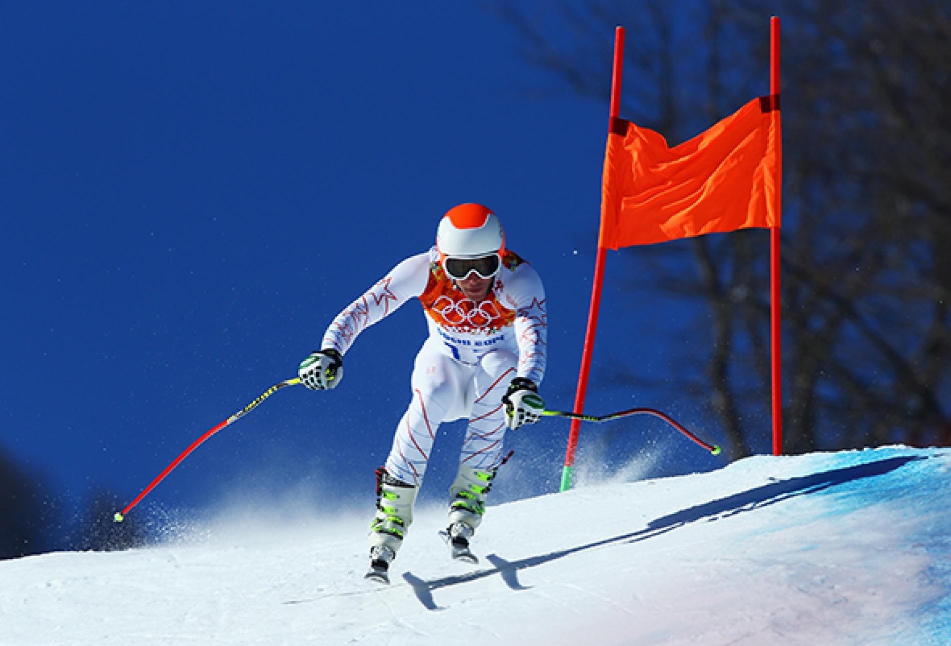 Vận động viên trượt truyết tranh tài tại Thế vận hội mùa đông Sochi 2014 ở Nga. Ảnh: National Geographic.