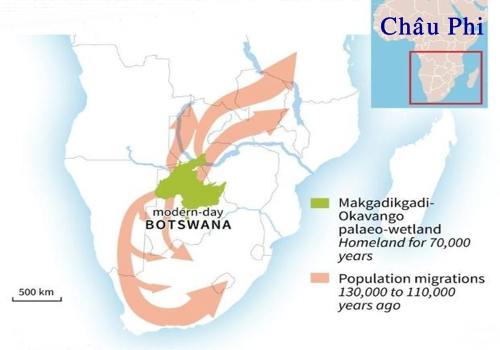 Người hiện đại xuất hiện 200 nghìn năm trước tại Botswana. Ảnh: Nature.
