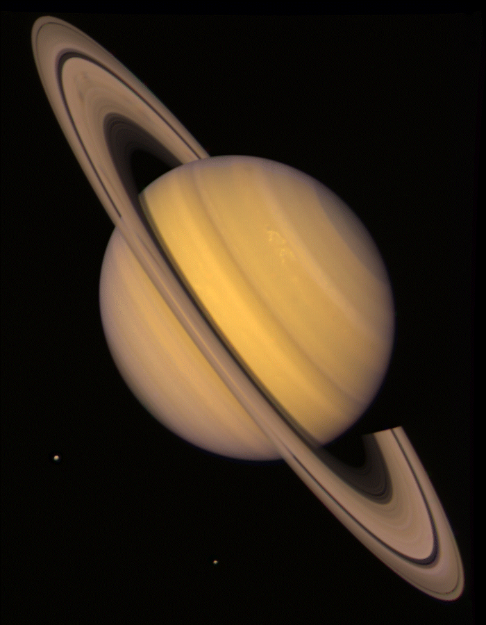 Hình ảnh sao Thổ do tàu vũ trụ Voyager gửi về.