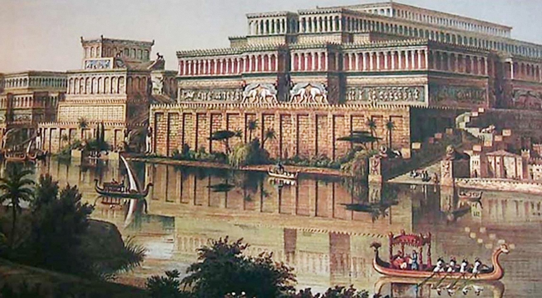 Cung điện của vua Ashurbanipal thời cổ đại. Ảnh: Ancient Origins.
