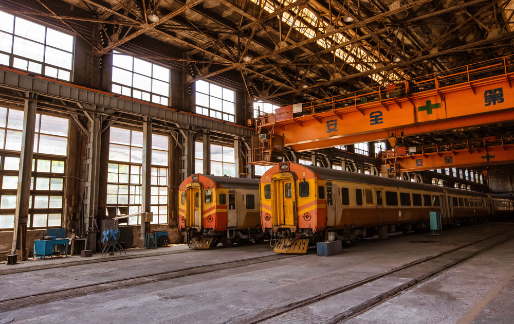 Chính quyền thành phố Đài Bắc (Đài Loan) đang tìm cách cải tạo và chuyển đổi mục đích sử dụng của khu vực xưởng đầu máy xe lửa cũ, có từ thời cai trị của Đế quốc Nhật Bản. Ảnh: Shutterstock. 