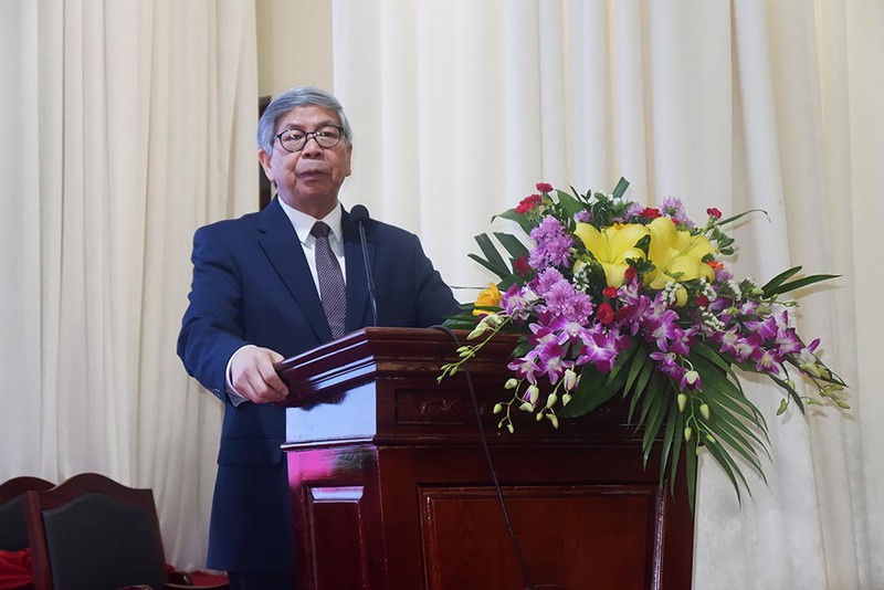GS Đặng Vũ Minh, Chủ tịch VUSTA phát biểu tại hội nghị "Đánh giá hoạt động của các tổ chức KH&CN trực thuộc VUSTA năm 2019, Gặp gỡ 2019 vì hợp tác và phát triển" diễn ra ở Hà Nội vào ngày 10/12. 