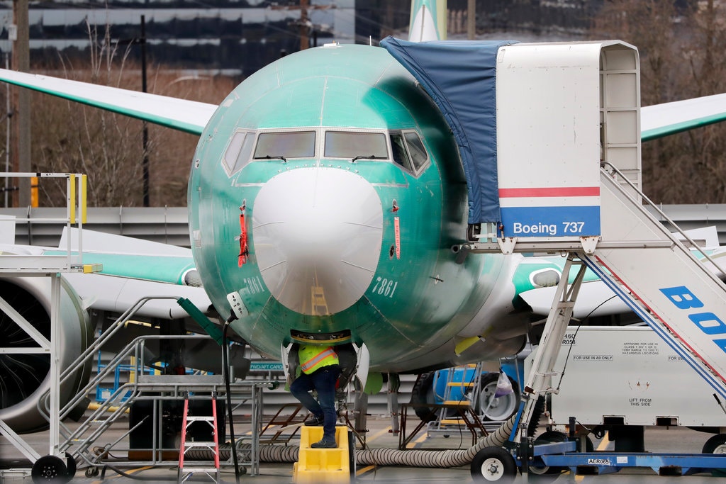 Cơ sở lắp ráp dòng 737 Max của Boeing tại Renton, bang Washington, hiện đang tạm ngừng hoạt động. Ảnh: Elaine Thompson/Associated Press. 